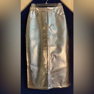 House of Harlow 1960 Silver Midi Skirt